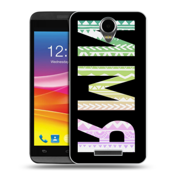 Силиконовый чехол на Micromax Canvas Power с принтом ИМЯ