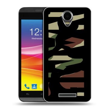 Силиконовый чехол на Micromax Canvas Power с принтом NAME