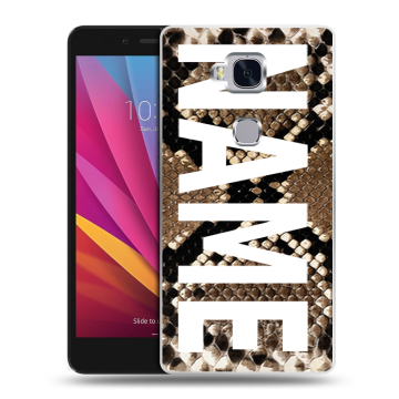 Силиконовый чехол на Huawei Honor 5X с принтом NAME