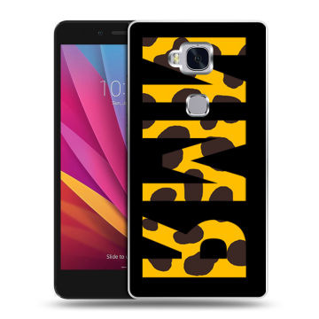 Силиконовый чехол на Huawei Honor 5X с принтом ИМЯ