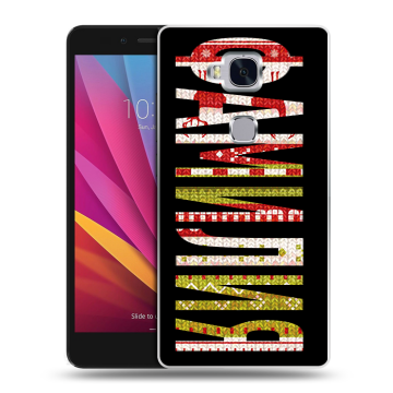 Силиконовый чехол на Huawei Honor 5X с принтом ФАМИЛИЯ