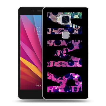 Силиконовый чехол на Huawei Honor 5X с принтом ИМЯ