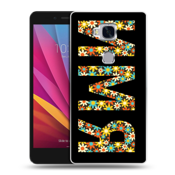 Силиконовый чехол на Huawei Honor 5X с принтом ИМЯ
