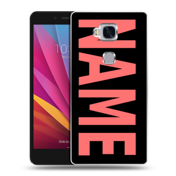 Силиконовый чехол на Huawei Honor 5X с принтом NAME