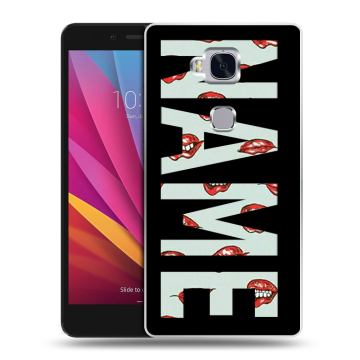 Силиконовый чехол на Huawei Honor 5X с принтом NAME