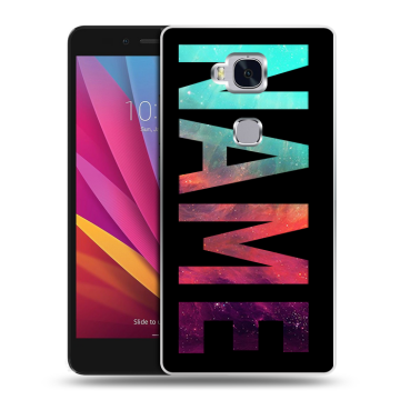 Силиконовый чехол на Huawei Honor 5X с принтом NAME