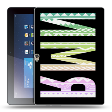 Силиконовый чехол на Huawei MediaPad M2 10 с принтом ИМЯ