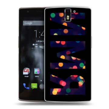 Силиконовый чехол на OnePlus One с принтом ИМЯ