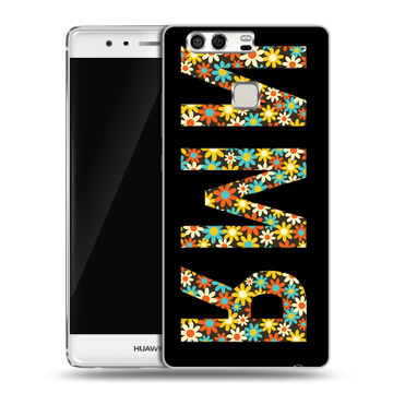 Силиконовый чехол на Huawei P9 с принтом ИМЯ