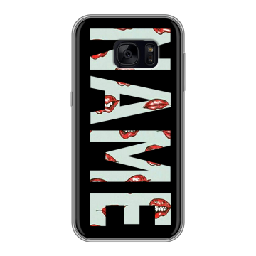 Силиконовый чехол на Samsung Galaxy S7 Edge с принтом NAME