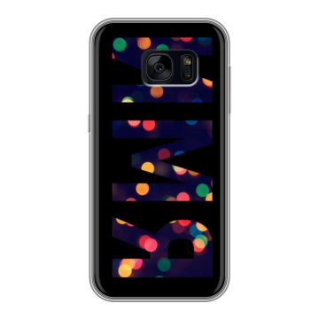 Силиконовый чехол на Samsung Galaxy S7 Edge с принтом ИМЯ
