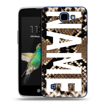 Пластиковый чехол на LG K4 с принтом NAME