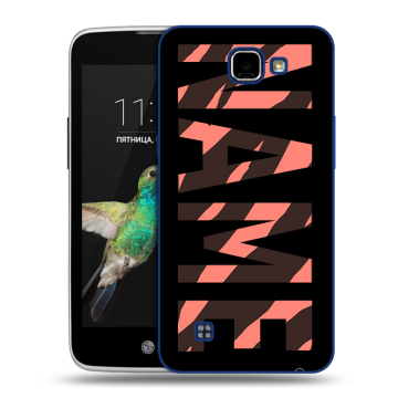 Пластиковый чехол на LG K4 с принтом NAME