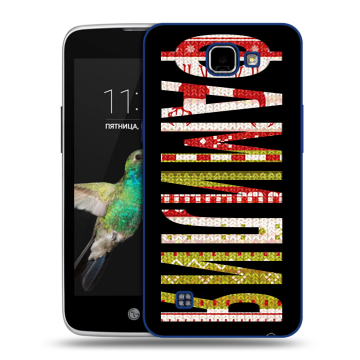 Пластиковый чехол на LG K4 с принтом ФАМИЛИЯ