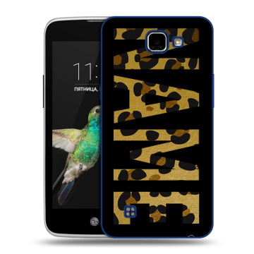 Пластиковый чехол на LG K4 с принтом NAME