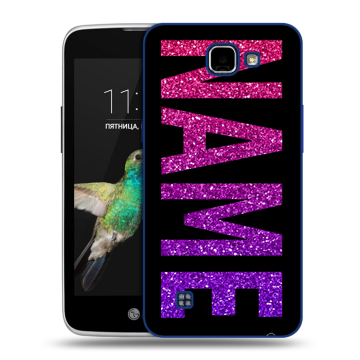 Пластиковый чехол на LG K4 с принтом NAME