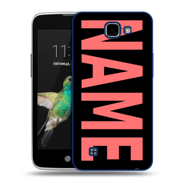 Пластиковый чехол на LG K4 с принтом NAME