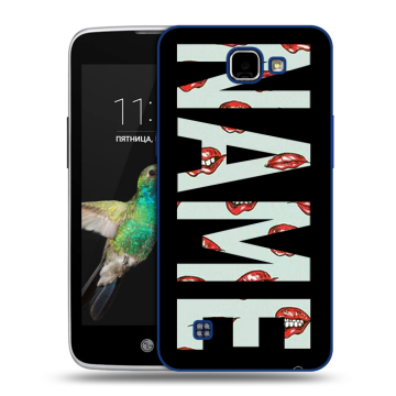 Пластиковый чехол на LG K4 с принтом NAME