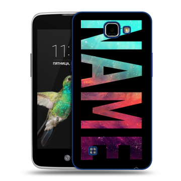 Пластиковый чехол на LG K4 с принтом NAME