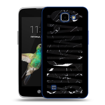 Пластиковый чехол на LG K4 с принтом ФАМИЛИЯ