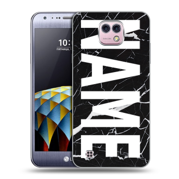 Силиконовый чехол на LG X cam с принтом NAME