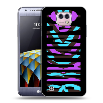 Силиконовый чехол на LG X cam с принтом ФАМИЛИЯ