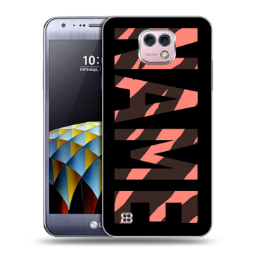 Силиконовый чехол на LG X cam с принтом NAME