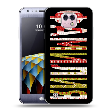 Силиконовый чехол на LG X cam с принтом ФАМИЛИЯ