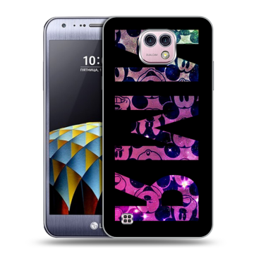 Силиконовый чехол на LG X cam с принтом ИМЯ