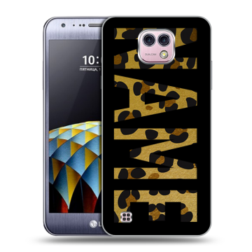 Силиконовый чехол на LG X cam с принтом NAME