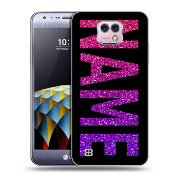 Силиконовый чехол на LG X cam с принтом NAME