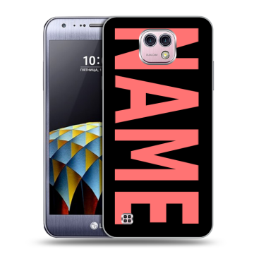 Силиконовый чехол на LG X cam с принтом NAME