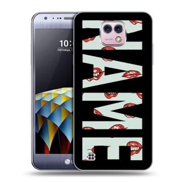 Силиконовый чехол на LG X cam с принтом NAME