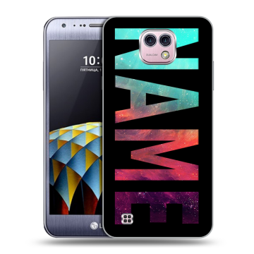Силиконовый чехол на LG X cam с принтом NAME