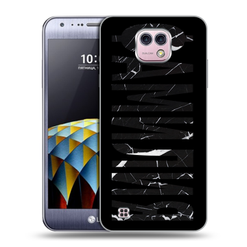 Силиконовый чехол на LG X cam с принтом ФАМИЛИЯ