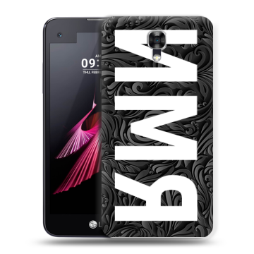Пластиковый чехол на LG X screen с принтом ИМЯ
