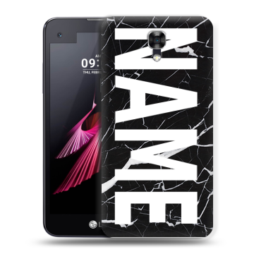 Пластиковый чехол на LG X screen с принтом NAME