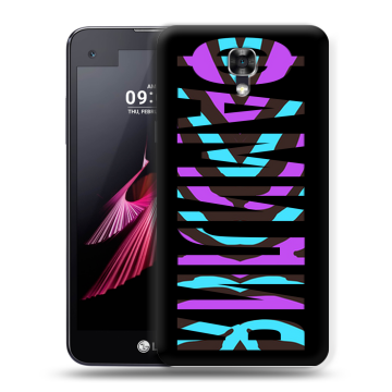 Пластиковый чехол на LG X screen с принтом ФАМИЛИЯ