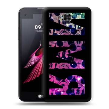 Пластиковый чехол на LG X screen с принтом ИМЯ