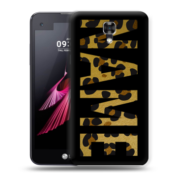 Пластиковый чехол на LG X screen с принтом NAME
