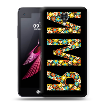 Пластиковый чехол на LG X screen с принтом ИМЯ