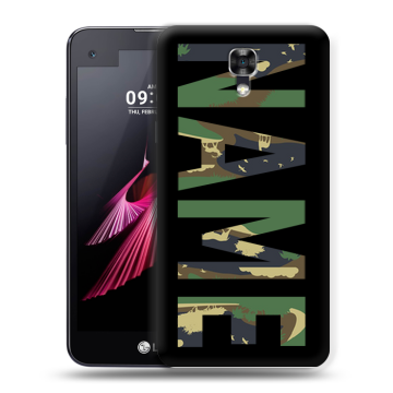Пластиковый чехол на LG X screen с принтом NAME