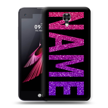 Пластиковый чехол на LG X screen с принтом NAME