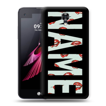Пластиковый чехол на LG X screen с принтом NAME