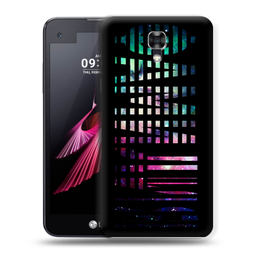 Пластиковый чехол на LG X screen с принтом ФАМИЛИЯ