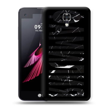 Пластиковый чехол на LG X screen с принтом ФАМИЛИЯ