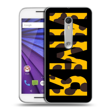Пластиковый чехол на Lenovo Moto G с принтом ИМЯ