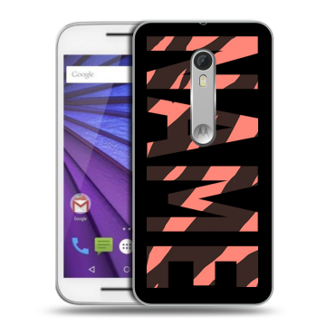 Пластиковый чехол на Lenovo Moto G с принтом NAME