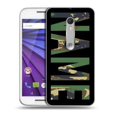 Пластиковый чехол на Lenovo Moto G с принтом NAME
