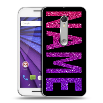Пластиковый чехол на Lenovo Moto G с принтом NAME